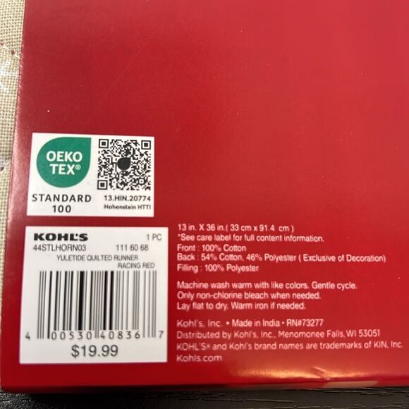 St. Nicholas Square Quilted Reversible Holdiay Snowman Table Runner - Picture 3 of 3